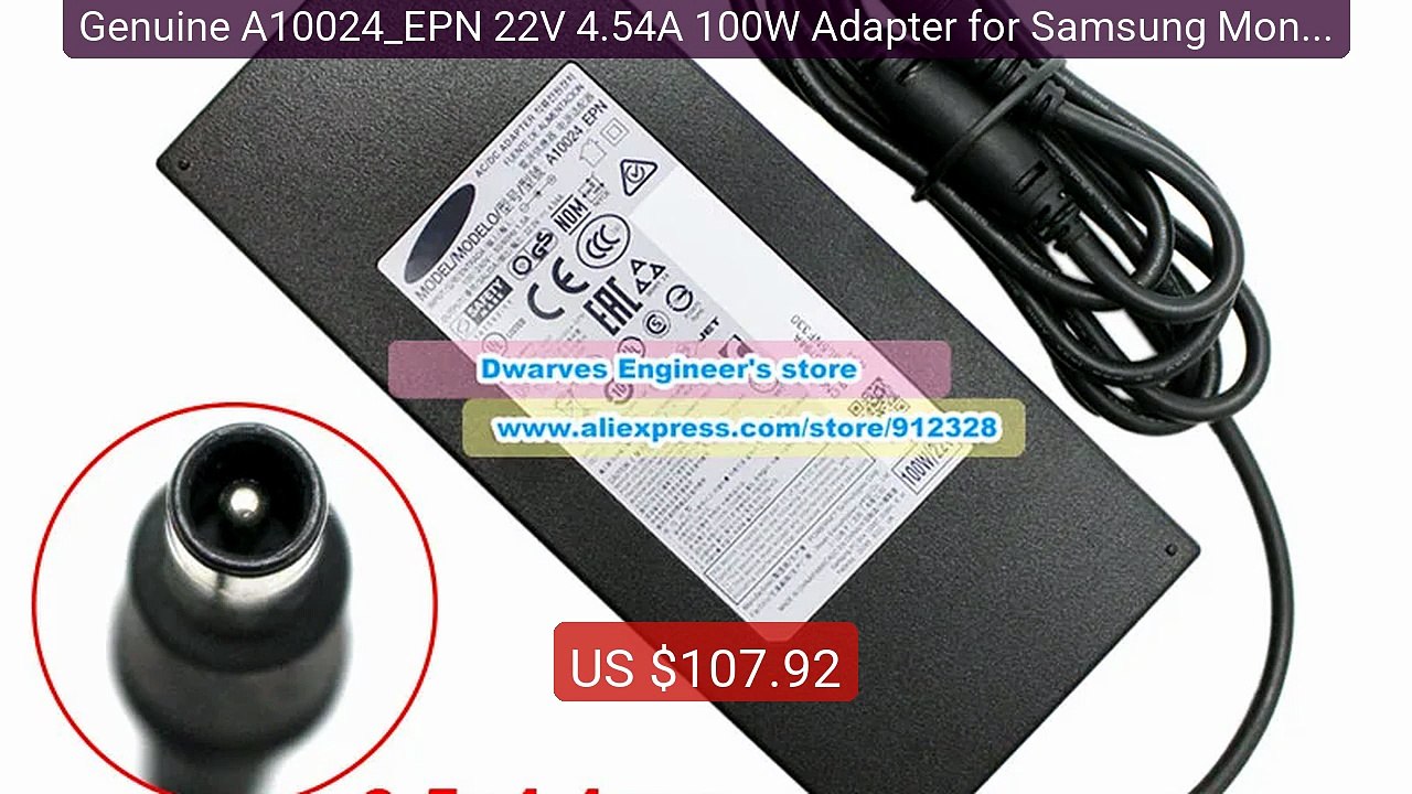 Genuine A10024_EPN 22V 4.54A 100W Adapter for Samsung Monitor LS34... -- Best Deal 2026 | Shop Now!