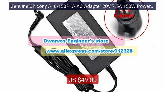 Genuine Chicony A18-150P1A AC Adapter 20V 7.5A 150W Power Supp... Hot Deal 2026 | Limited Offer!