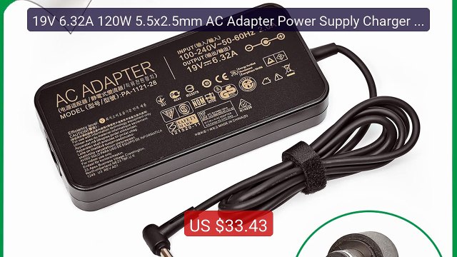 19V 6.32A 120W 5.5x2.5mm AC Adapter Power Supply Charger For ASUS R... Top Rated 2026 | Buy Now!