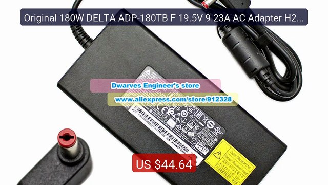 Original 180W DELTA ADP-180TB F 19.5V 9.23A AC Adapter H2FW... Top Pick 2026 | Unbeatable Price!