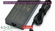 150W 20V 7.5A Laptop Charger For MSI GL66 GL76 GF66 GF76 15... -- Top Pick 2026 | Unbeatable Price!