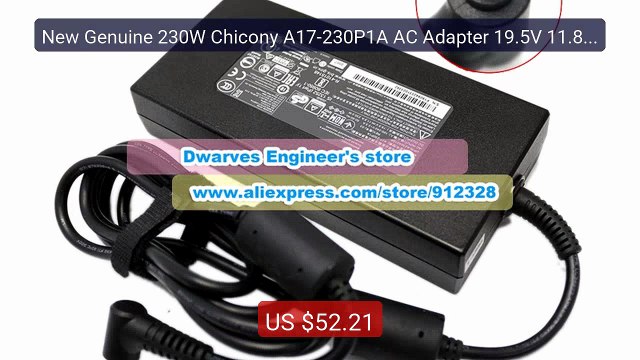 New Genuine 230W Chicony A17-230P1A AC Adapter 19.5V 11.8A Ch... Amazing Value 2026 | Must Have!