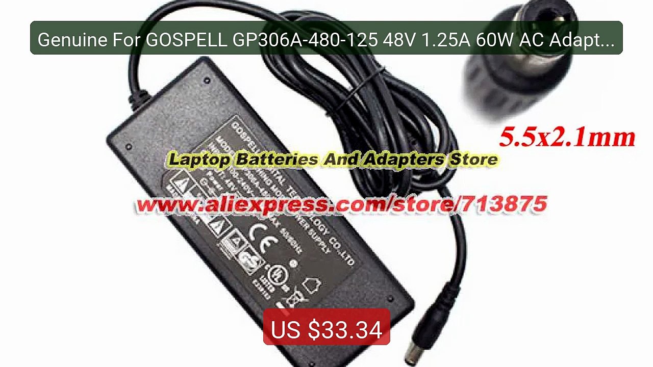 Genuine For GOSPELL GP306A-480-125 48V 1.25A 60W AC Adapter f... -- Amazing Value 2026 | Must Have!