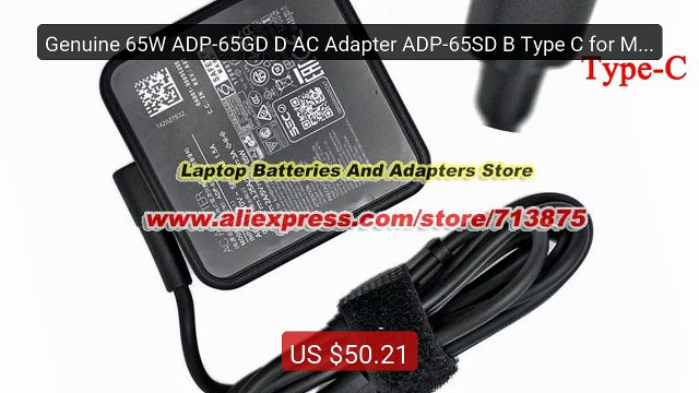 Genuine 65W ADP-65GD D AC Adapter ADP-65SD B Type C for MSI Pr... Hot Deal 2026 | Limited Offer!
