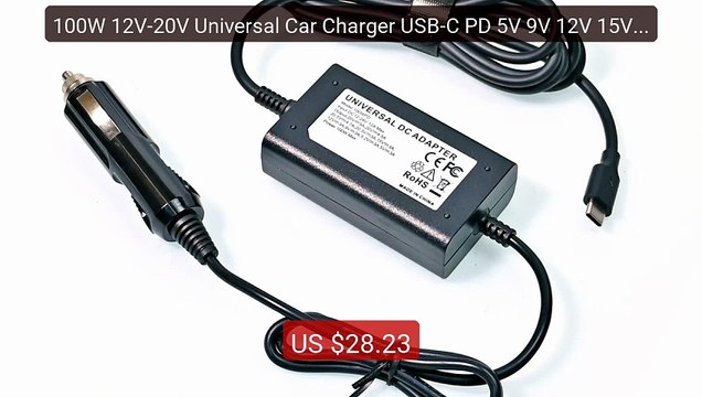 100W 12V-20V Universal Car Charger USB-C PD 5V 9V 12V 15V 3A 2... Best Buy 2026 | Great Quality!