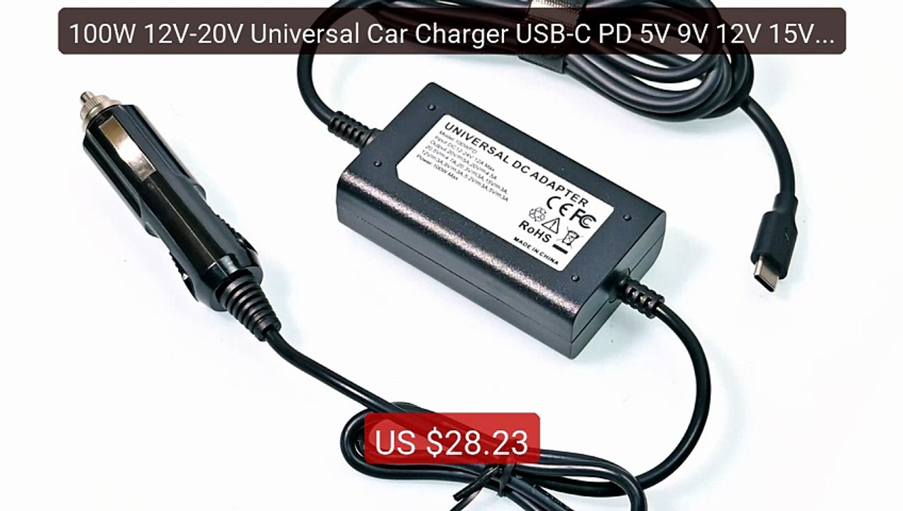 100W 12V-20V Universal Car Charger USB-C PD 5V 9V 12V 15V 3A 2... -- Best Buy 2026 | Great Quality!