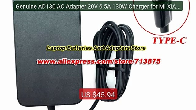 Genuine AD130 AC Adapter 20V 6.5A 130W Charger for MI XIAOMI P... Hot Deal 2026 | Limited Offer!