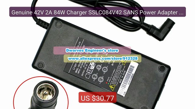 Genuine 42V 2A 84W Charger SSLC084V42 SANS Power Adapter Round... Hot Deal 2026 | Limited Offer!