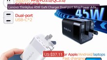 Lenovo Thinkplus 45W GaN Charger Dual-port Mini Power Adapter For i... -- Top Rated 2026 | Buy Now!