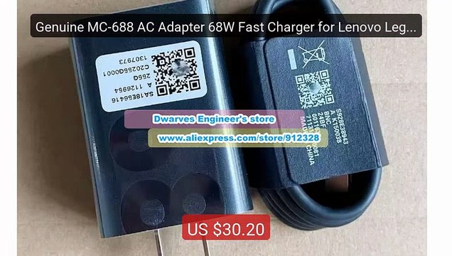 Genuine MC-688 AC Adapter 68W Fast Charger for Lenovo Legion Y700 Y... Top Rated 2026 | Buy Now!
