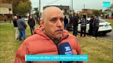 Choferes de Uber y DIDI marchan en La Plata