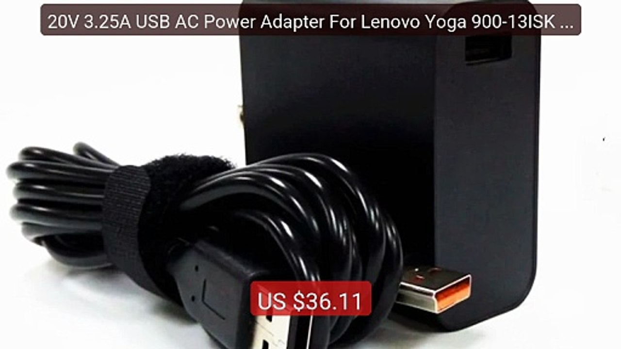 20V 3.25A USB AC Power Adapter For Lenovo Yoga 900-13ISK 900S... -- Amazing Value 2026 | Must Have!