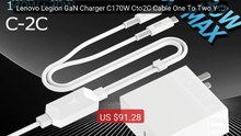 Lenovo Legion GaN Charger C170W Cto2C Cable One To Two Y Split... -- Best Buy 2026 | Great Quality!