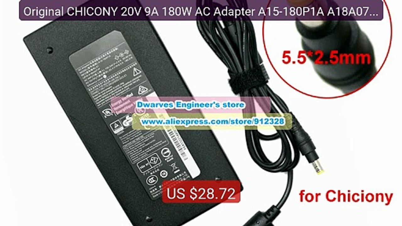 Original CHICONY 20V 9A 180W AC Adapter A15-180P1A A18A071P A... -- Amazing Value 2026 | Must Have!