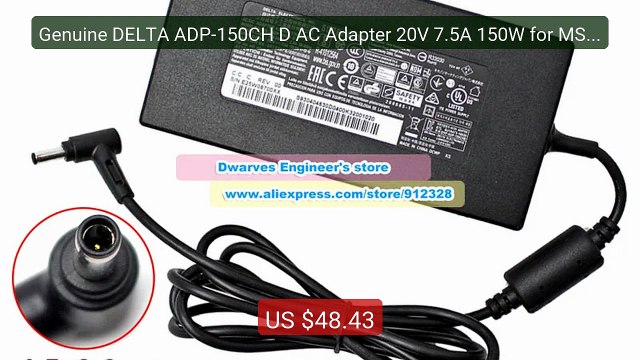 Genuine DELTA ADP-150CH D AC Adapter 20V 7.5A 150W for MSI GF7... Hot Deal 2026 | Limited Offer!