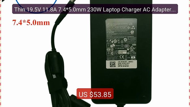 Thin 19.5V 11.8A 7.4*5.0mm 230W Laptop Charger AC Adapter f... Top Pick 2026 | Unbeatable Price!