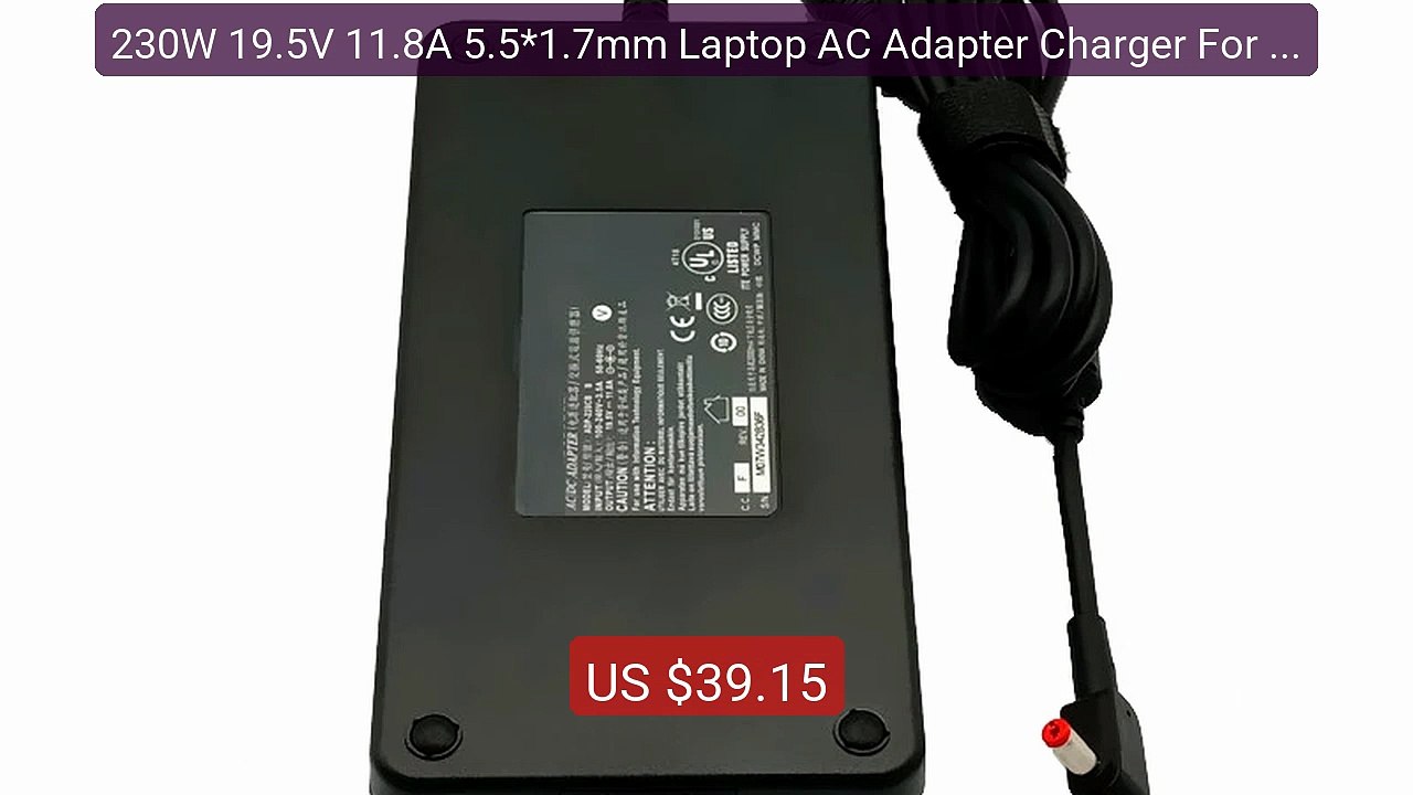 230W 19.5V 11.8A 5.5*1.7mm Laptop AC Adapter Charger For Acer N17C1... -- Top Rated 2026 | Buy Now!