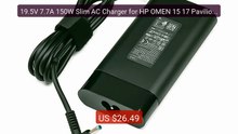 19.5V 7.7A 150W Slim AC Charger for HP OMEN 15 17 Pavilion 15 17 L... -- Best Deal 2026 | Shop Now!