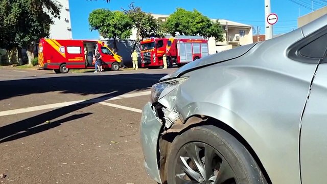 Motociclista de 60 anos fica ferido em acidente no Bairro Parque São Paulo, em Cascavel
