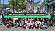 Les enseignants des écoles communales de Dison ont manifesté contre les mesures du gouvernement