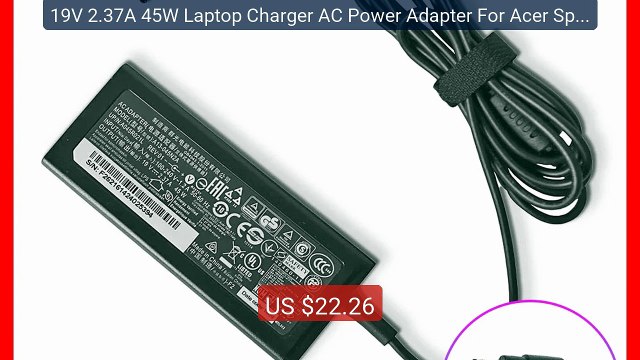19V 2.37A 45W Laptop Charger AC Power Adapter For Acer Spin 1... Amazing Value 2026 | Must Have!
