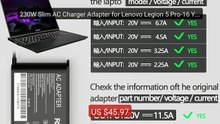 230W Slim AC Charger Adapter for Lenovo Legion 5 Pro-16 Y545-... -- Amazing Value 2026 | Must Have!