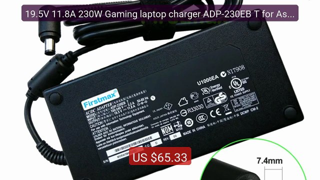 19.5V 11.8A 230W Gaming laptop charger ADP-230EB T for Asus RO... Hot Deal 2026 | Limited Offer!