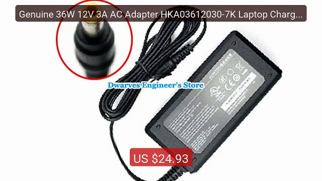 Genuine 36W 12V 3A AC Adapter HKA03612030-7K Laptop Charger... Top Pick 2026 | Unbeatable Price!