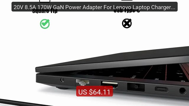 20V 8.5A 170W GaN Power Adapter For Lenovo Laptop Charger Legion 5... Best Deal 2026 | Shop Now!