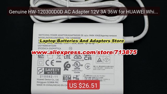 Genuine HW-120300D0D AC Adapter 12V 3A 36W for HUAWEI White Po... Hot Deal 2026 | Limited Offer!