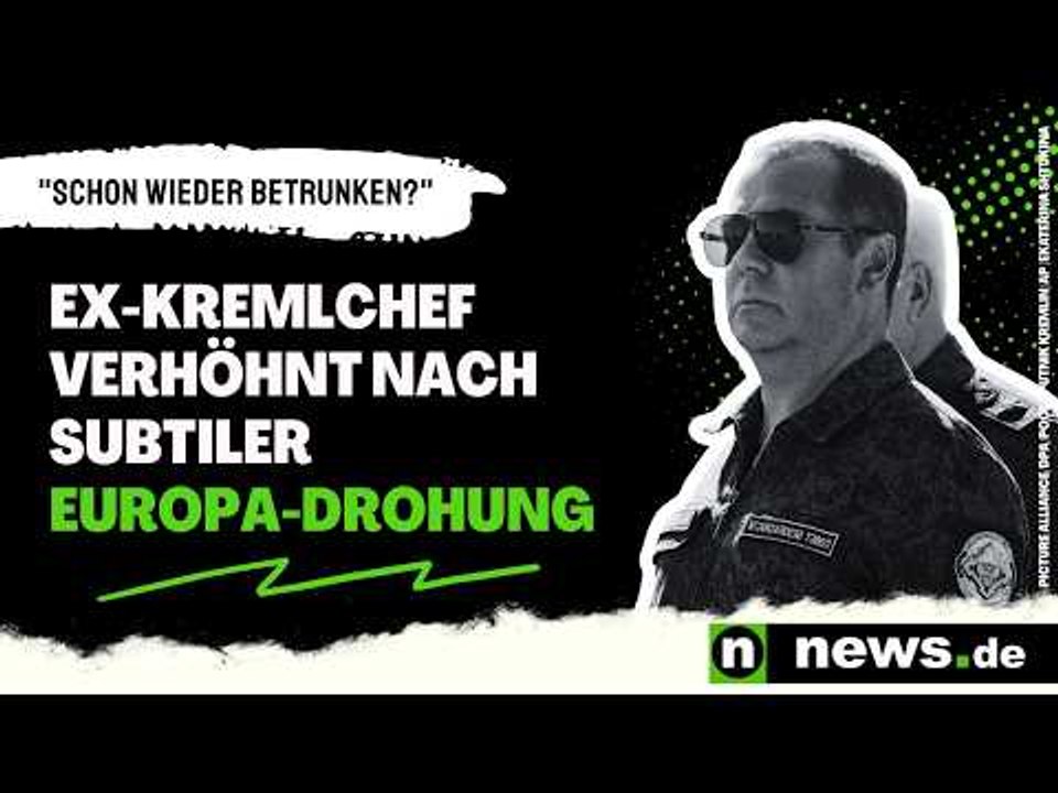 'Schon wieder betrunken?' Ex-Kremlchef verhöhnt nach subtiler Europa-Drohung