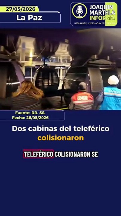 Dos cabinas del teleférico colisionaron