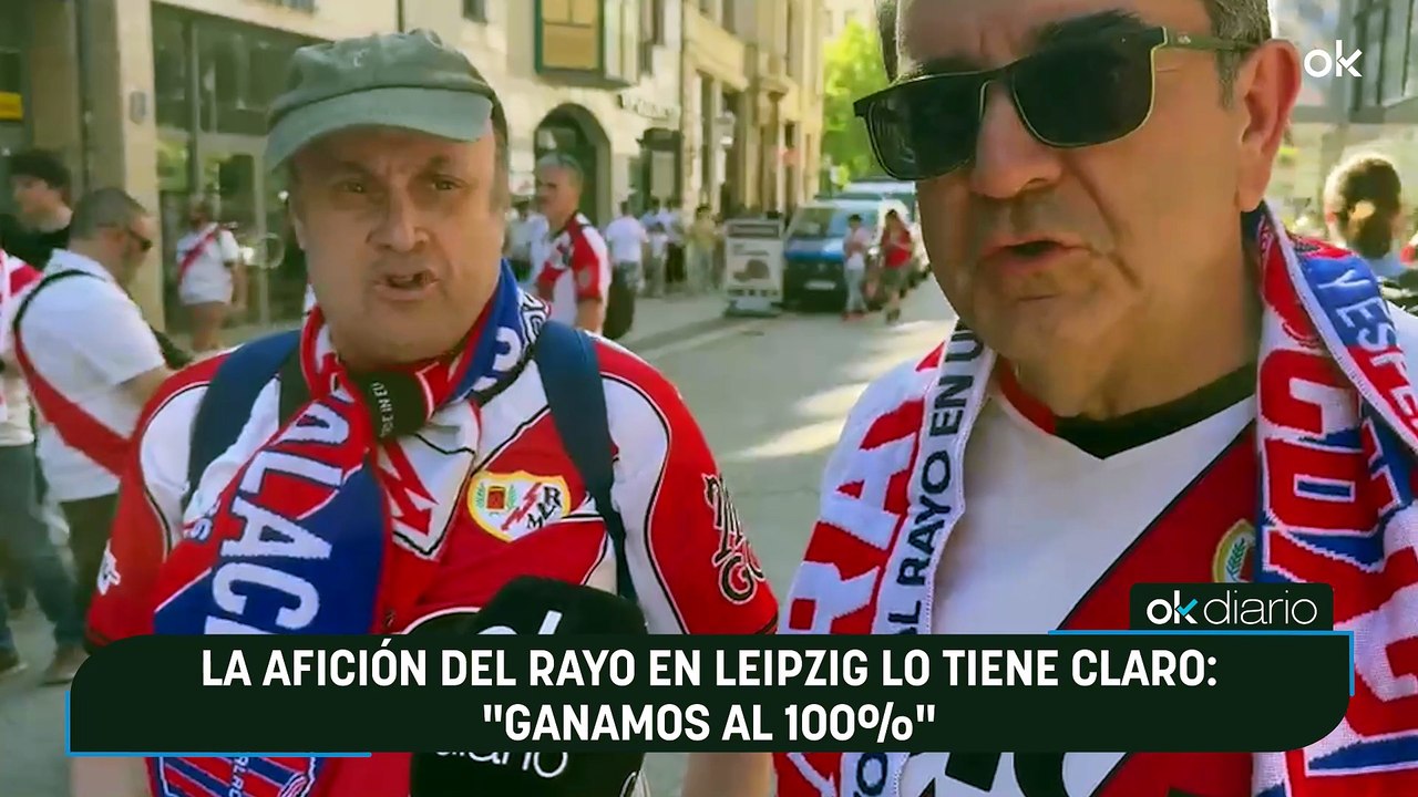 La afición del Rayo en Leipzig lo tiene claro: "Ganamos al 100%"