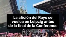 La afición rayista se vuelca en Leipzig con una noche histórica para el equipo