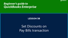 38 - Set Discounts on Pay Bills transaction