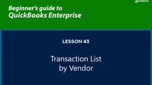 43 - Transaction List by Vendor report