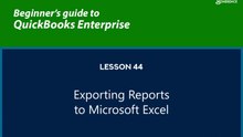 44 - Exporting Reports to Microsoft Excel