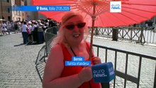 Calor em Roma até põe o Papa de joelhos