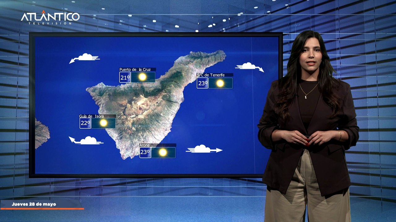La previsión del tiempo en Canarias para el 28 de mayo de 2026, en Atlántico Televisión.
