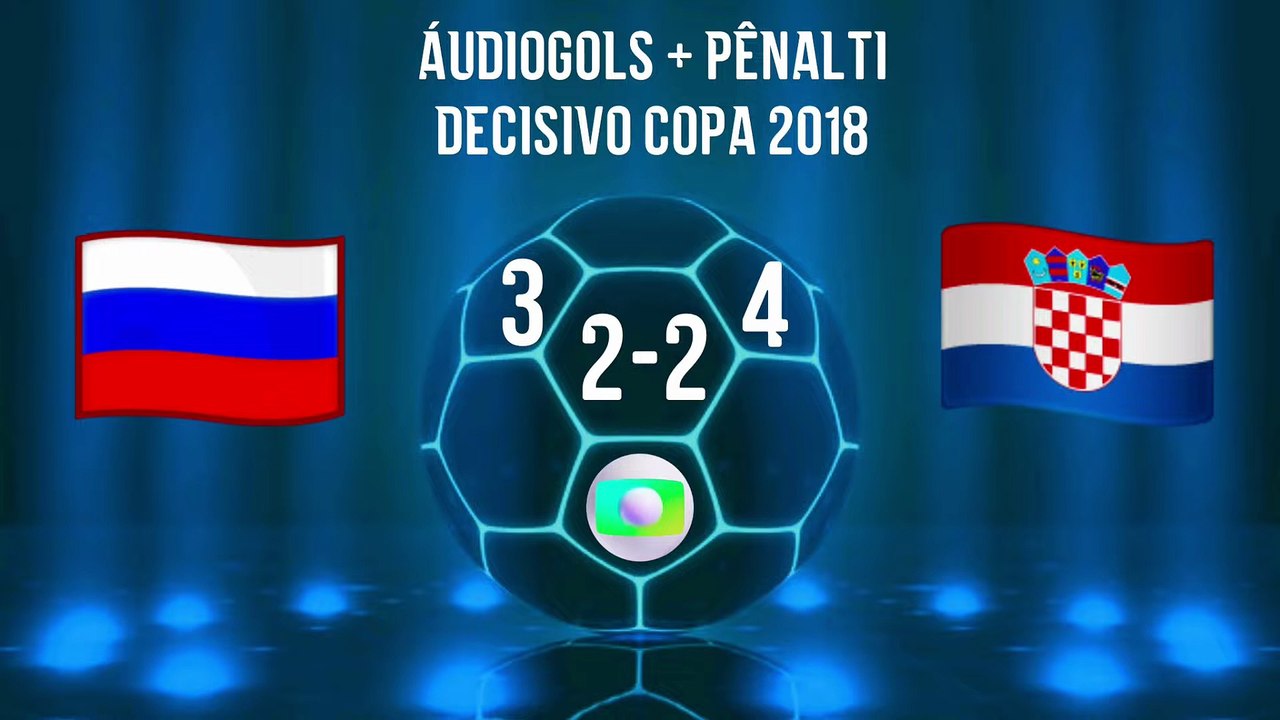 Áudiogols | Rússia 2 (3-4) Croácia (Globo 2018)