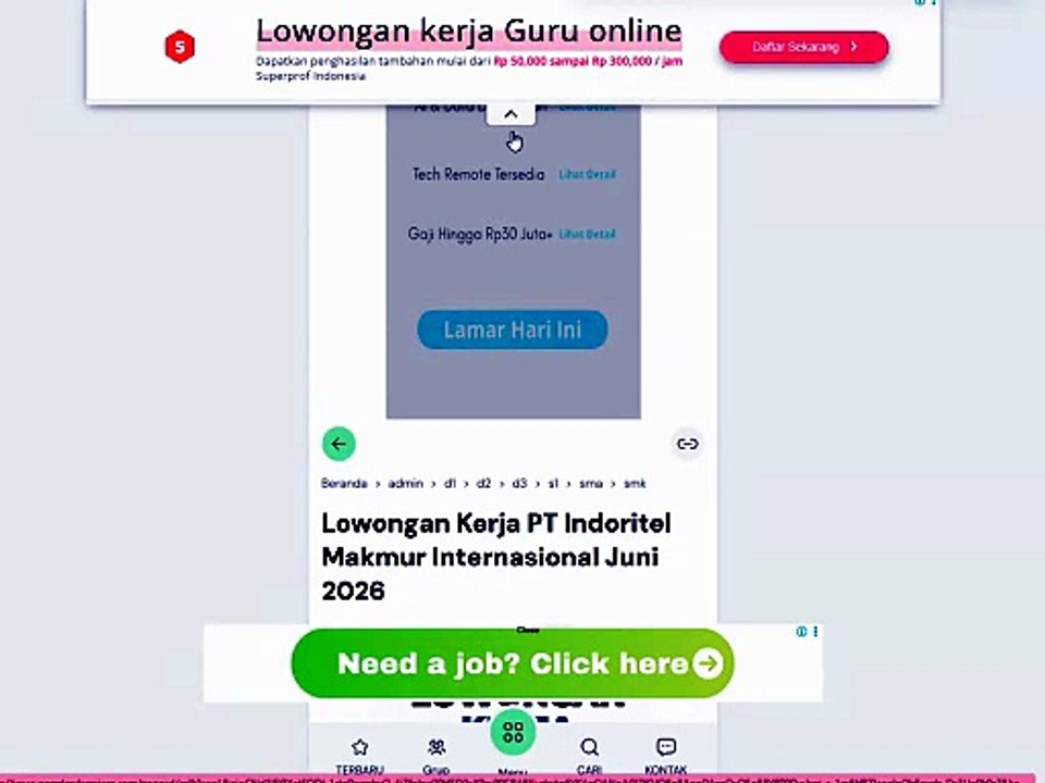 Lowongan Kerja PT Indoritel Makmur Internasional Juni 2026