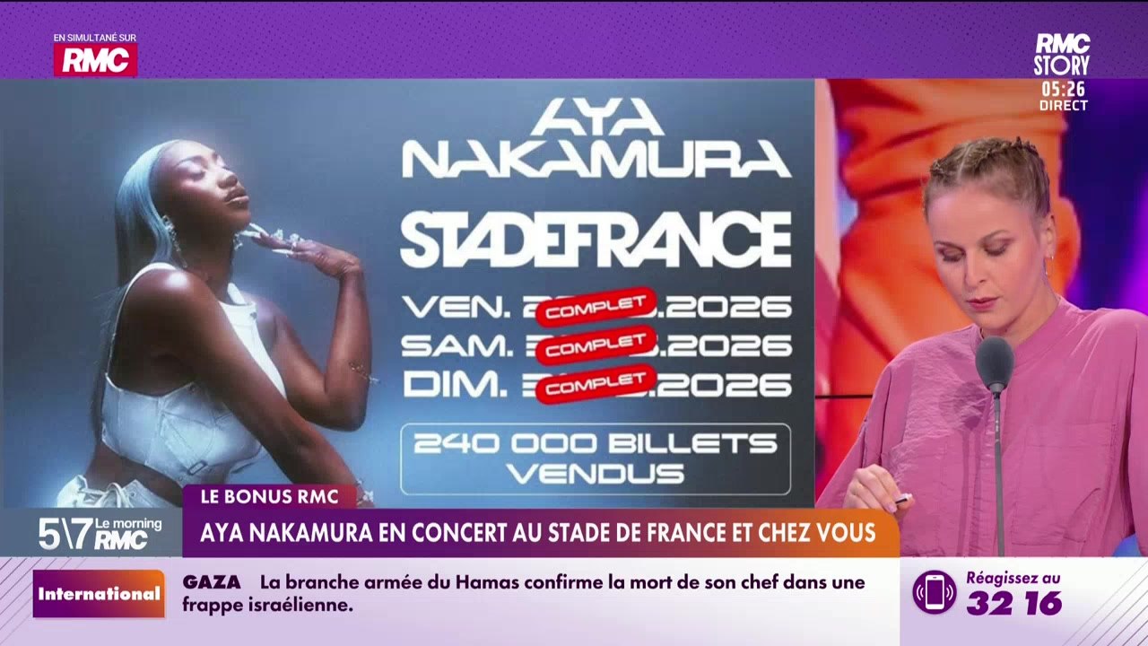 Le bonus RMC : Aya Nakamura en concert au Stade de France et chez vous - 28/05