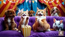 Mama Cat Trims Fur on the Farm and Makes Tiger Hat For Kittens At Home🐾🎩🐯_15