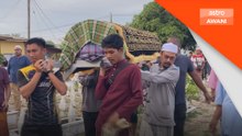 Jenazah tiga beranak dikebumikan satu liang lahad