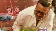 Jackie Shroff with his adorable little fans at the screening of The Great Grand Superhero