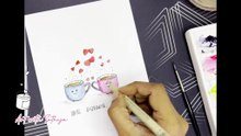 valentines day card|water colour painting tutorial step by step