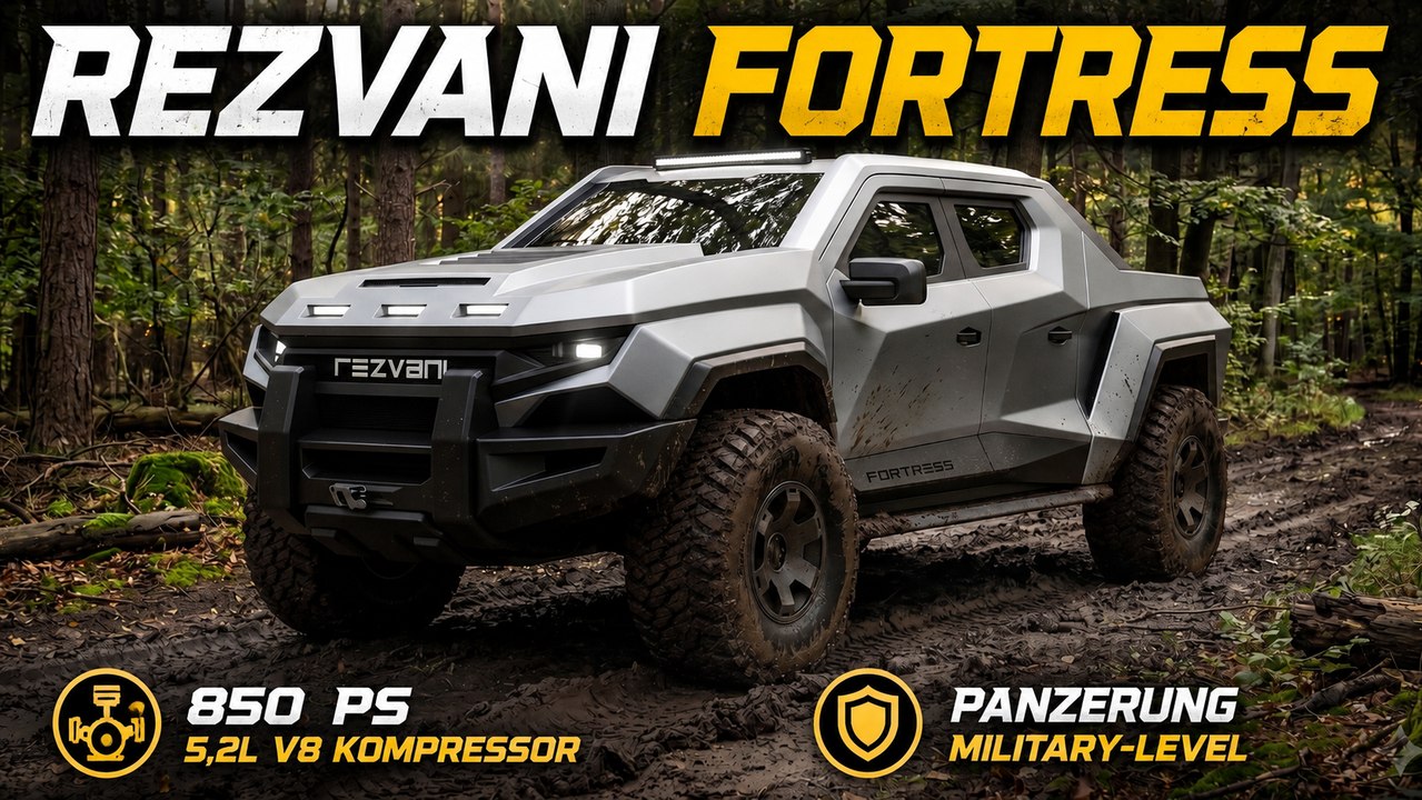 Rezvani Fortress 2027: Military-Look trifft 850 PS V8