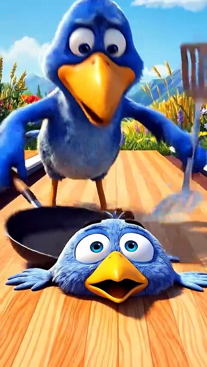 Bro became a PANCAKE! 🥞💀 #talkingbirds