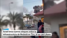 Imágenes del ataque de Israel sobre una infraestructura de Hezbolá