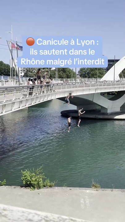 Canicule à Lyon : ils sautent dans le Rhône malgré l'interdit